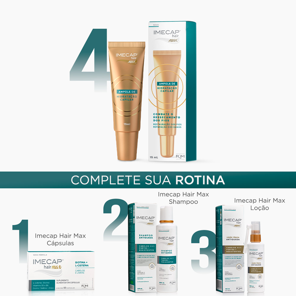 IMECAP HAIR MAX AMPOLA DE HIDRATA&Ccedil;&Atilde;O