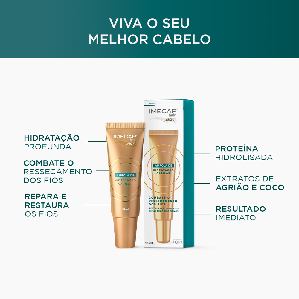 IMECAP HAIR MAX AMPOLA DE HIDRATA&Ccedil;&Atilde;O