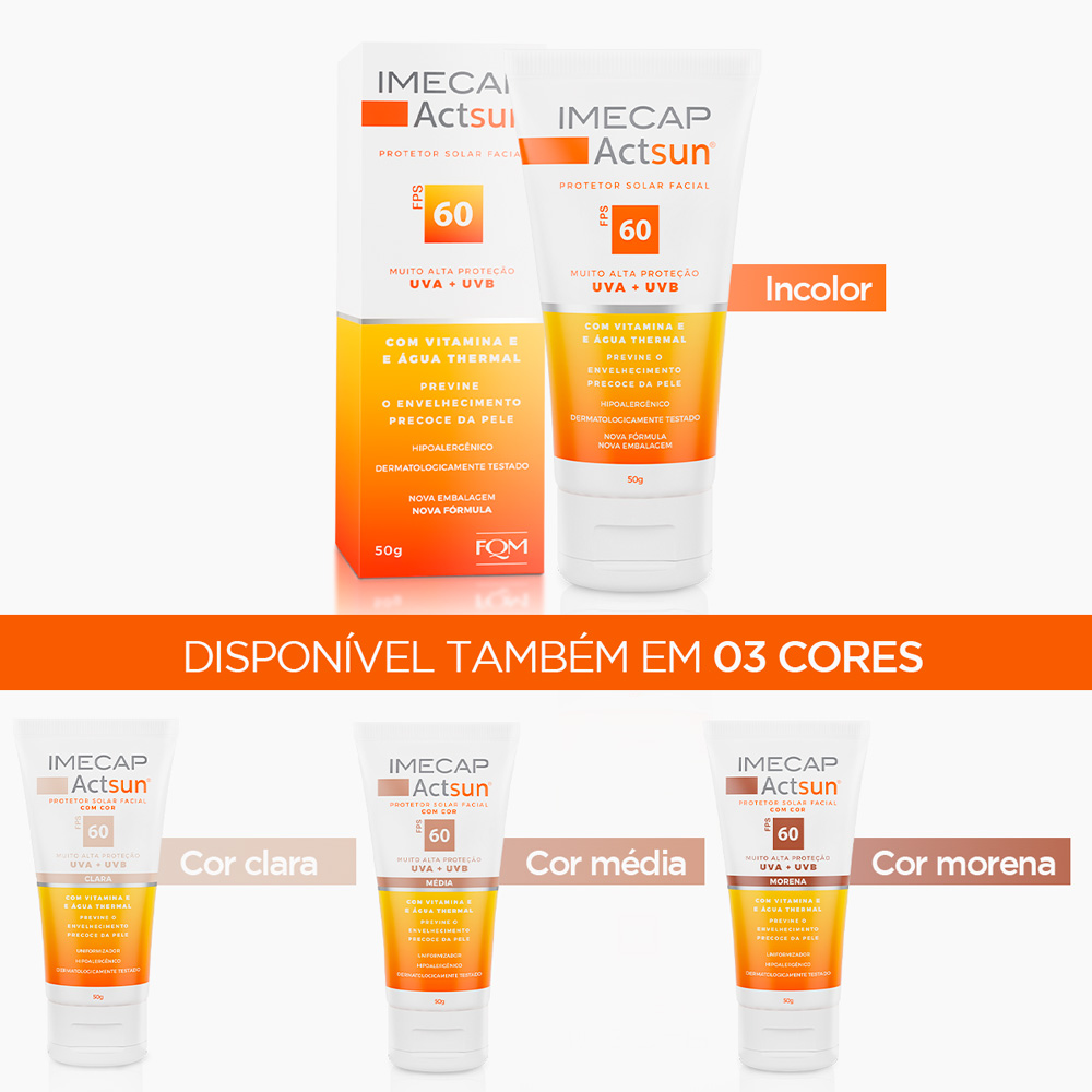 IMECAP ACTSUN PROTETOR SOLAR EM CREME SEM COR